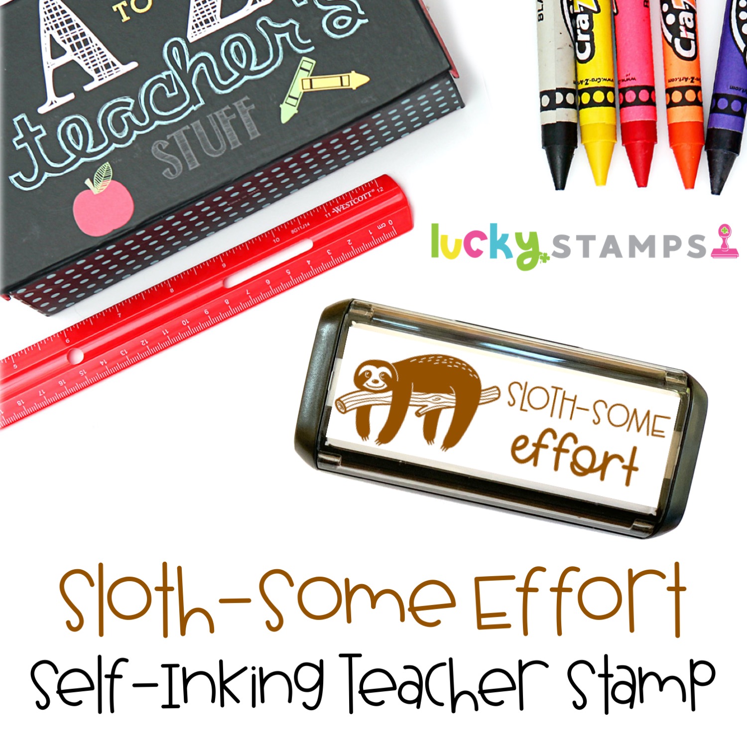Personalized Self-inking Teacher Stamp Totally Sloth-some